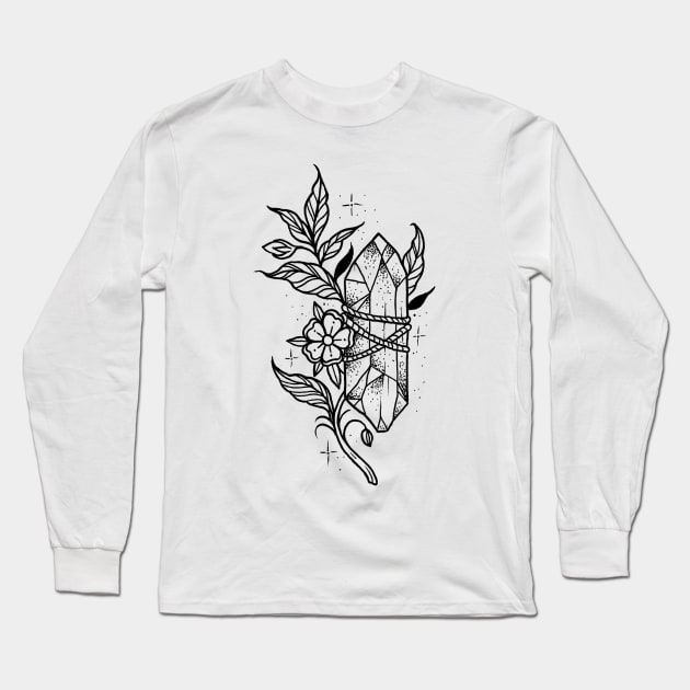 Healing Crystal Long Sleeve T-Shirt by btcillustration